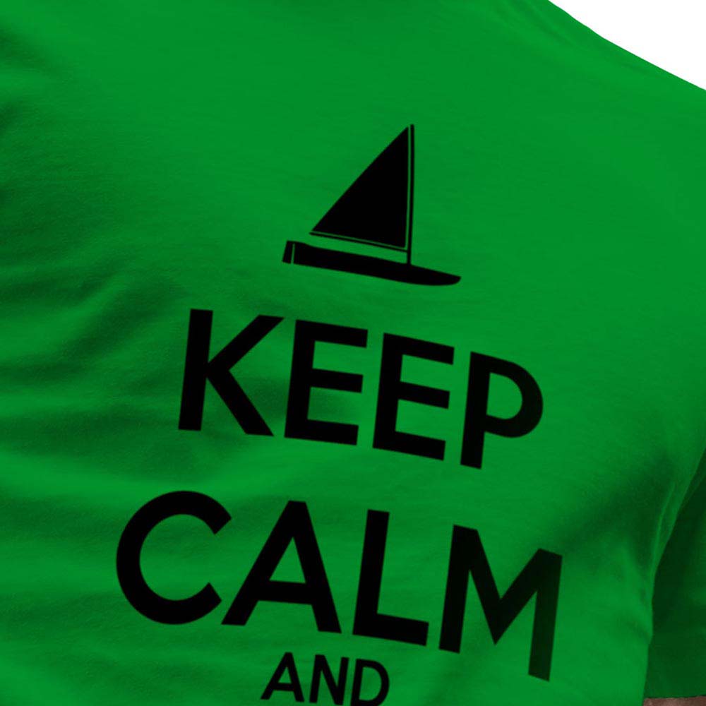 Купить Kruskis CA65500683S090 Футболка с коротким рукавом Keep Calm And Sail Зеленый Green 3XL 7ft.ru в интернет магазине Семь Футов