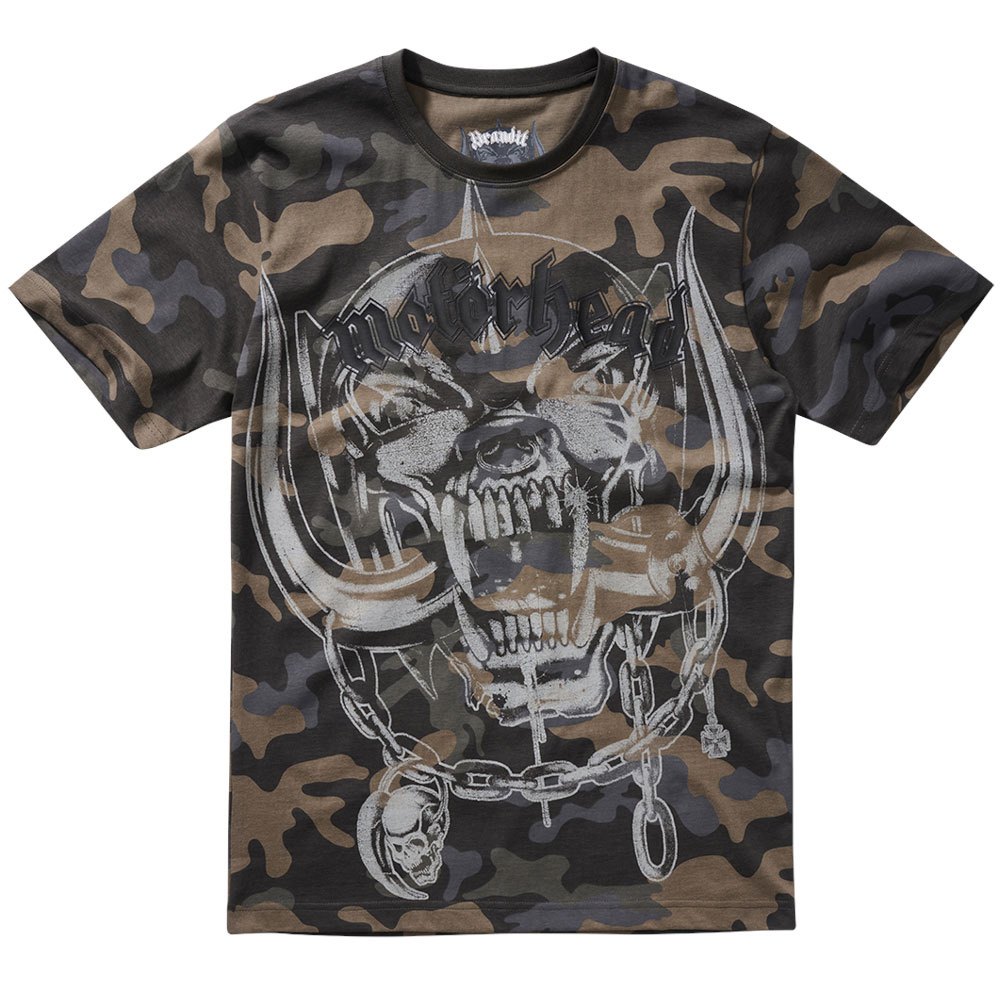 Купить Brandit 61004-4-S Футболка с коротким рукавом Motörhead Warpig Зеленый Dark Camo S 7ft.ru в интернет магазине Семь Футов