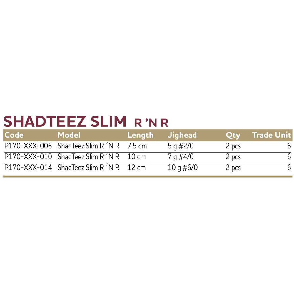 Купить Westin P170-652-014 ShadTeez Slim Мягкая приманка 120 mm 10g Clear Water Mix 2 7ft.ru в интернет магазине Семь Футов