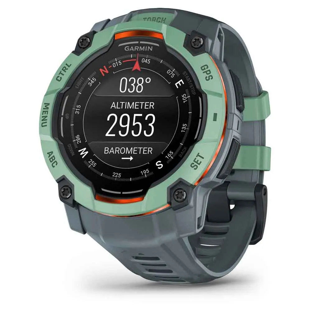 Купить Garmin 010-03020-01 Часы Instinct 3 50 mm Amoled Зеленый  Green / Grey 7ft.ru в интернет магазине Семь Футов