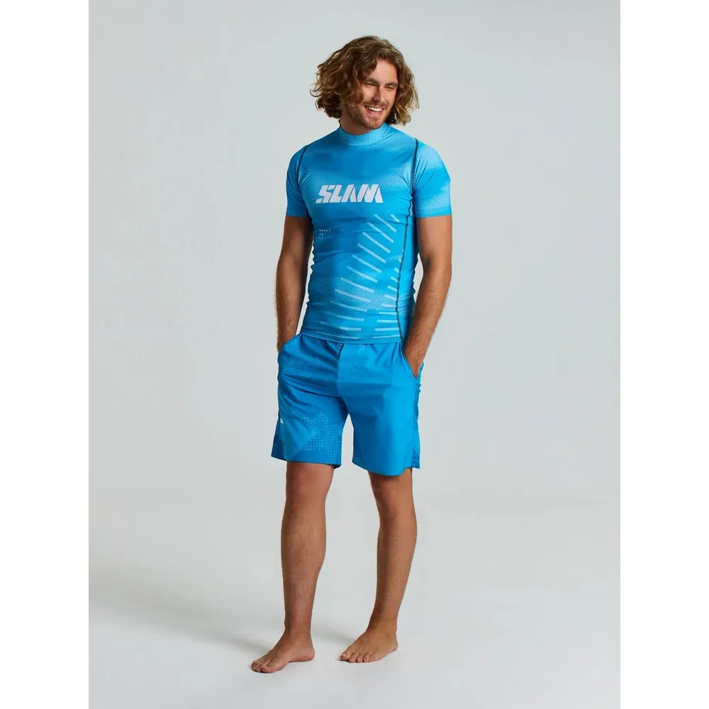 Купить Slam a119001s00-w74-s Rash guard с коротким рукавом Foil Greek Blue 30x25x2 7ft.ru в интернет магазине Семь Футов