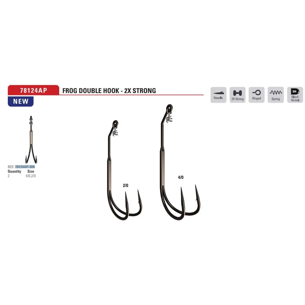 Купить Mustad 78124AP-BN-4/0-2A Двойной Крючок Frog 2X Strong Серебристый Black Nickel 4/0 7ft.ru в интернет магазине Семь Футов
