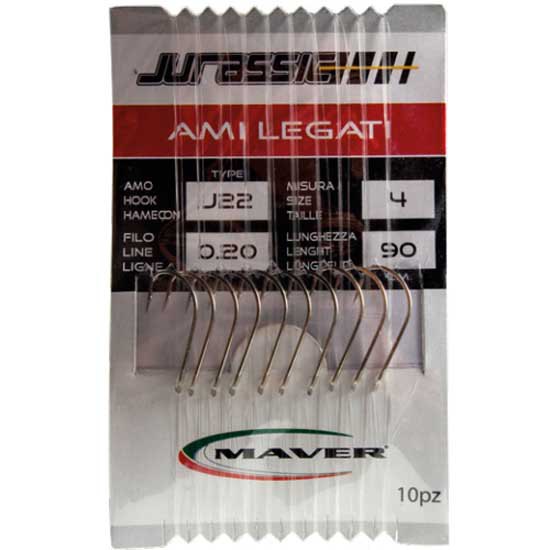 Купить Maver J2211014 Jurassic J22 0.140 mm 90 cm Колючий Связанный Крючок Nickel 10 7ft.ru в интернет магазине Семь Футов