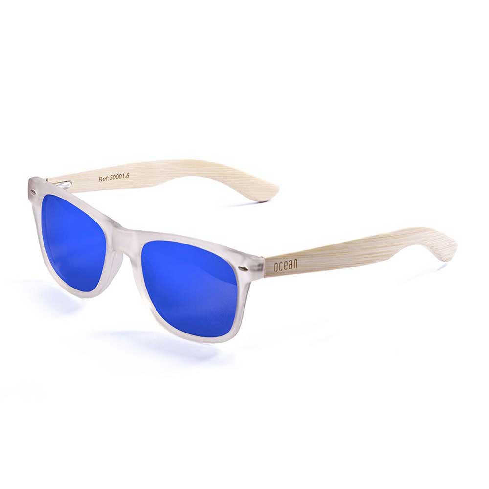 Купить Ocean sunglasses 50001.6 Деревянные солнцезащитные очки Beach White Transparent / Blue 7ft.ru в интернет магазине Семь Футов