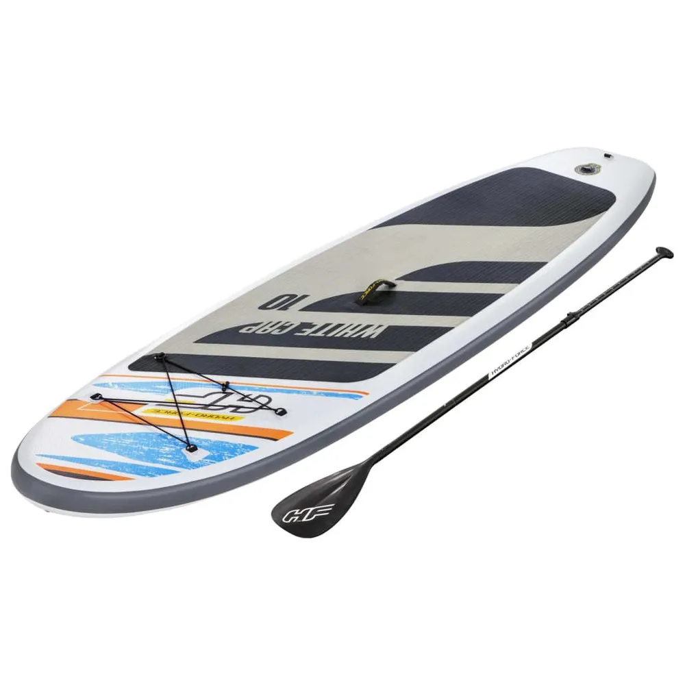 Купить Bestway 92898 Надувной комплект для падлбординга Hydro-Force White Cap 10´0´´ White / Black 130x60x30 305 cm 7ft.ru в интернет магазине Семь Футов