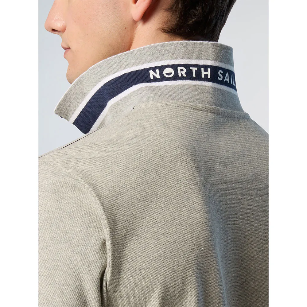 Купить North sails 692439-0926-XL Поло с короткими рукавами Logo 692439 Бежевый Grey Melange XL 7ft.ru в интернет магазине Семь Футов