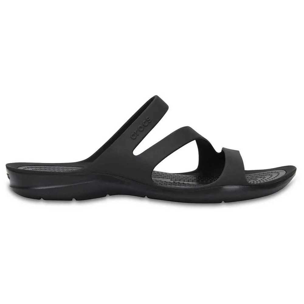 Купить Crocs 203998-060b-w6 Шлёпанцы Swiftwater Black / Black 32x20x10 EU 36 7ft.ru в интернет магазине Семь Футов