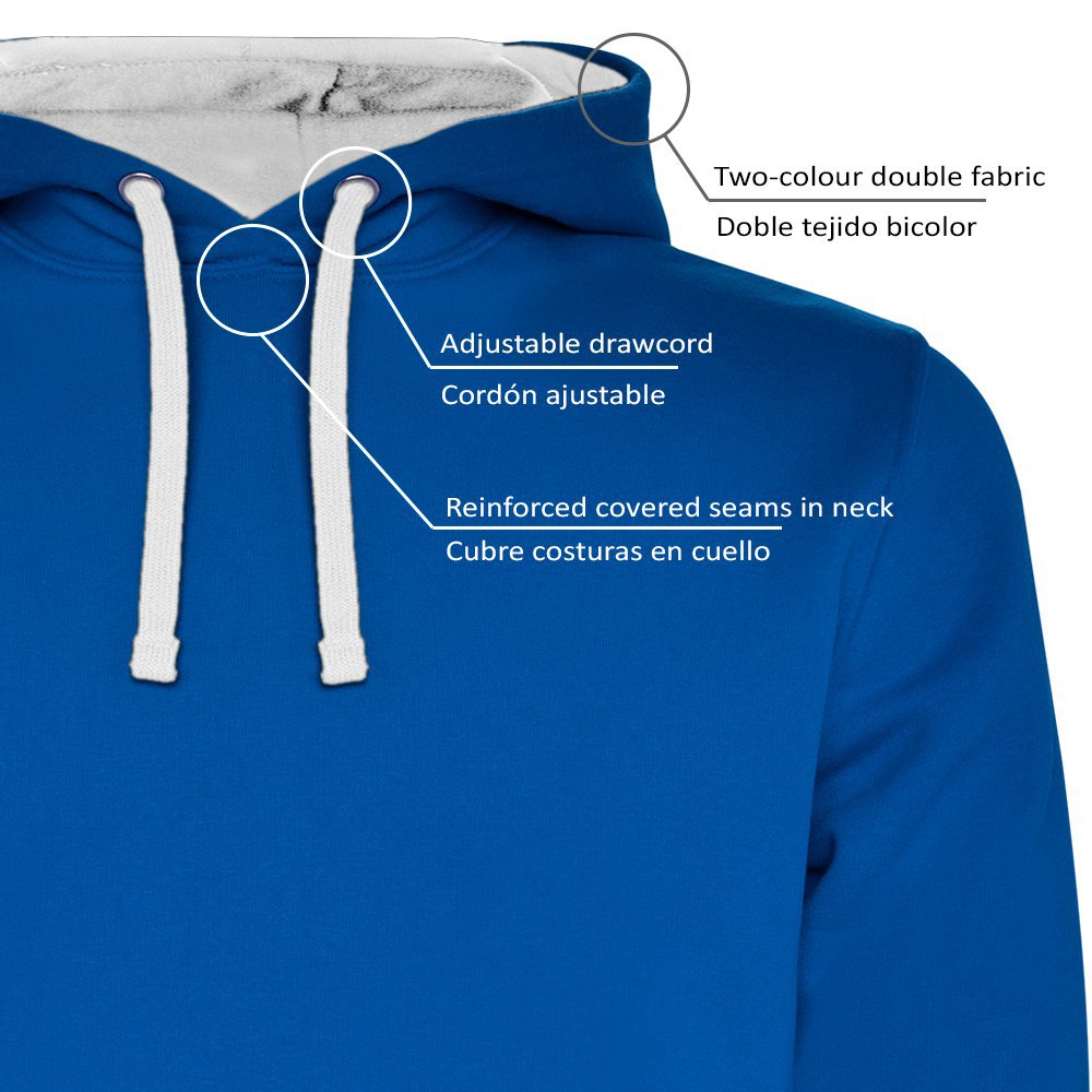 Купить Kruskis SU1067050501S090 Толстовка с капюшоном Keep Calm And Sail Two-Colour Голубой Royal Blue / White 2XL 7ft.ru в интернет магазине Семь Футов