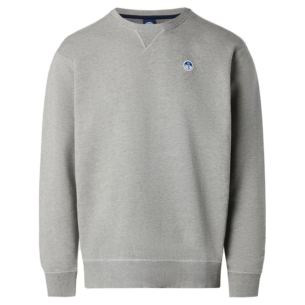 Купить North sails 691255-0928-XL Толстовка Logo Crew Серый  Medium Grey Melange XL 7ft.ru в интернет магазине Семь Футов