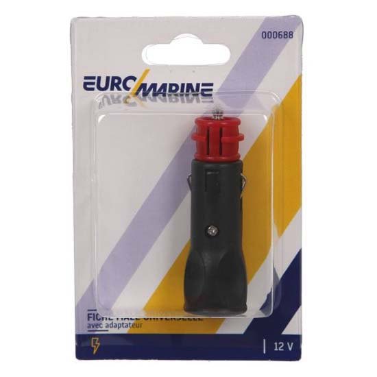 Купить Euromarine 000688 12V Латунный разъем с предохранителем. штепсельная вилка Black 8 A 7ft.ru в интернет магазине Семь Футов