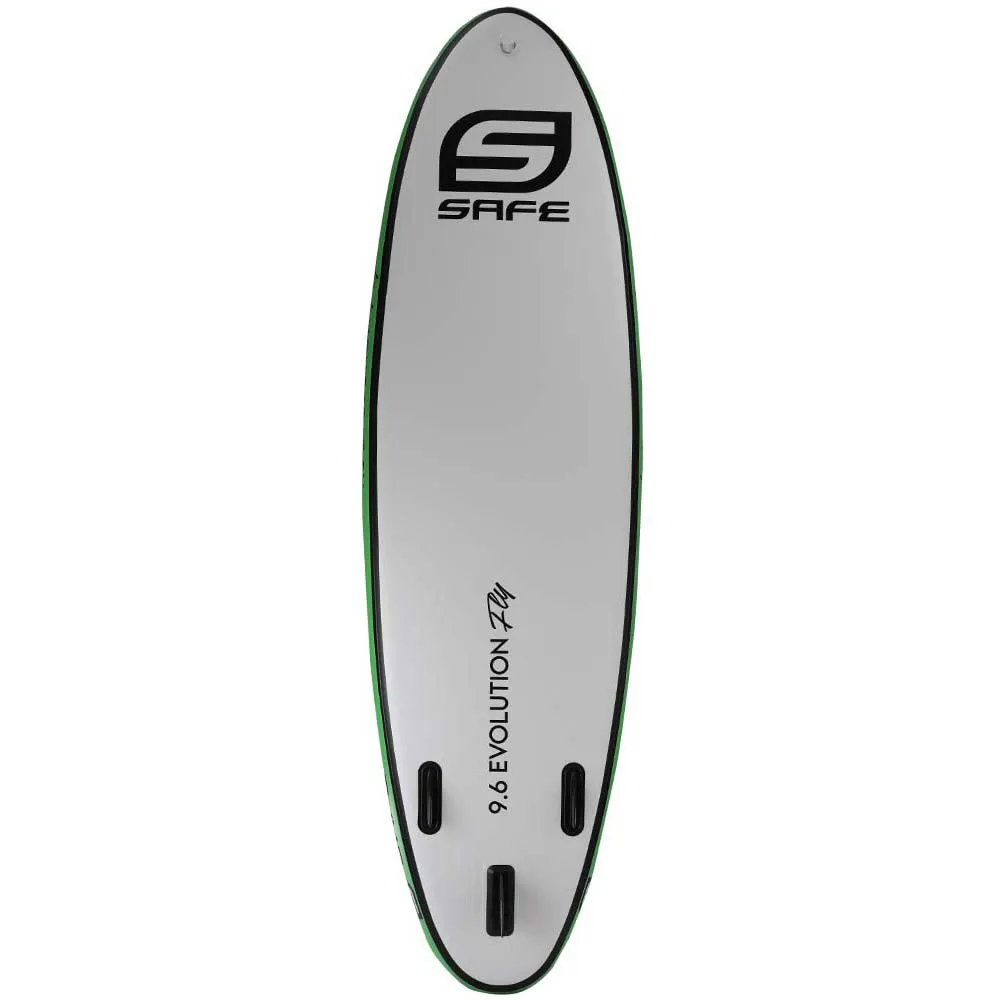 Купить Safe waterman hc100.022 Надувной комплект для падлбординга Aura Evolution Fly 9´6´´ White / Black / Green 132x56x35 289.6 cm 7ft.ru в интернет магазине Семь Футов