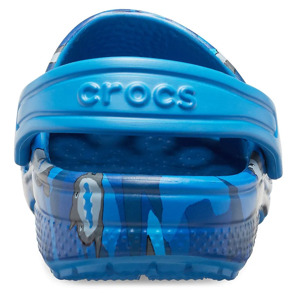 Купить Crocs 206147-4ki-c5 Деревянные башмаки Classic Shark PS Prep Blue 35x25x15 EU 20 7ft.ru в интернет магазине Семь Футов