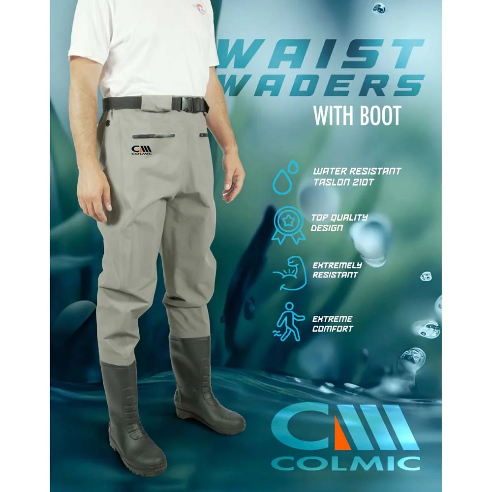 Купить Colmic wader30040 Дышащие вейдерсы Taslon Waist Grey 50x40x15 EU 40 7ft.ru в интернет магазине Семь Футов