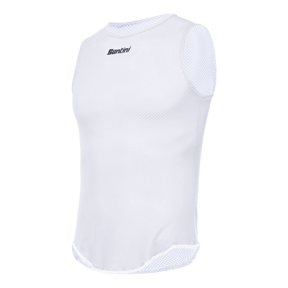 Купить Santini BM002GLLLIEVE-BI-XL Безрукавная базовая футболка Lieve Белая White XL 7ft.ru в интернет магазине Семь Футов