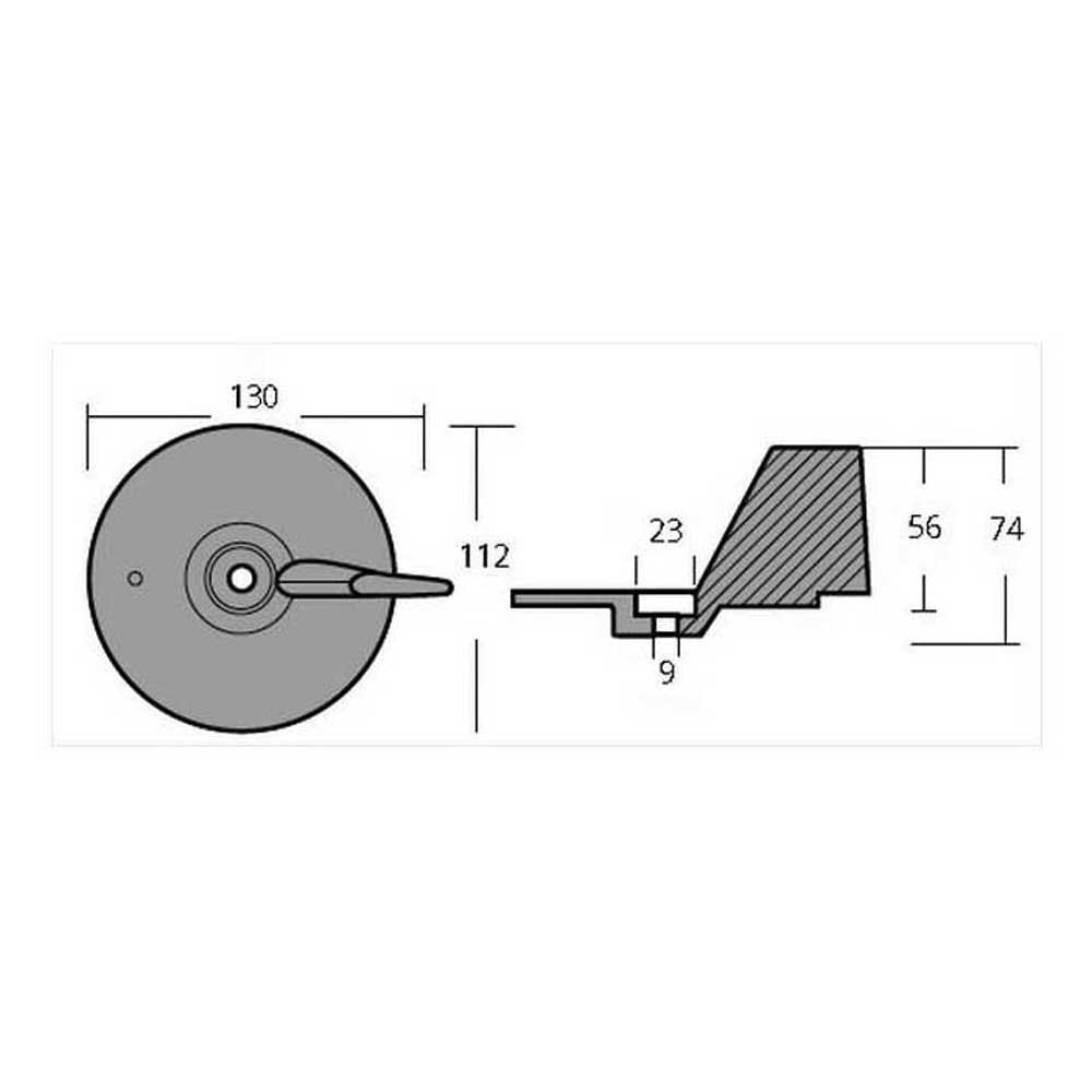 Купить Tecnoseal 2626960A 75-130HP Анод из алюминиевого ребра  Silver 130 x 112 74 mm  7ft.ru в интернет магазине Семь Футов