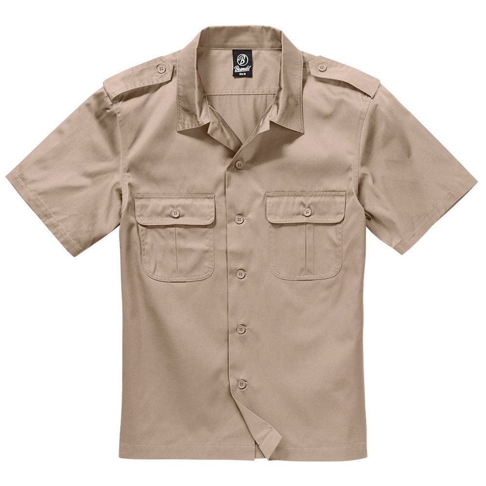 Купить Brandit 4101-3-S Рубашка с коротким рукавом US Бежевый Beige S 7ft.ru в интернет магазине Семь Футов