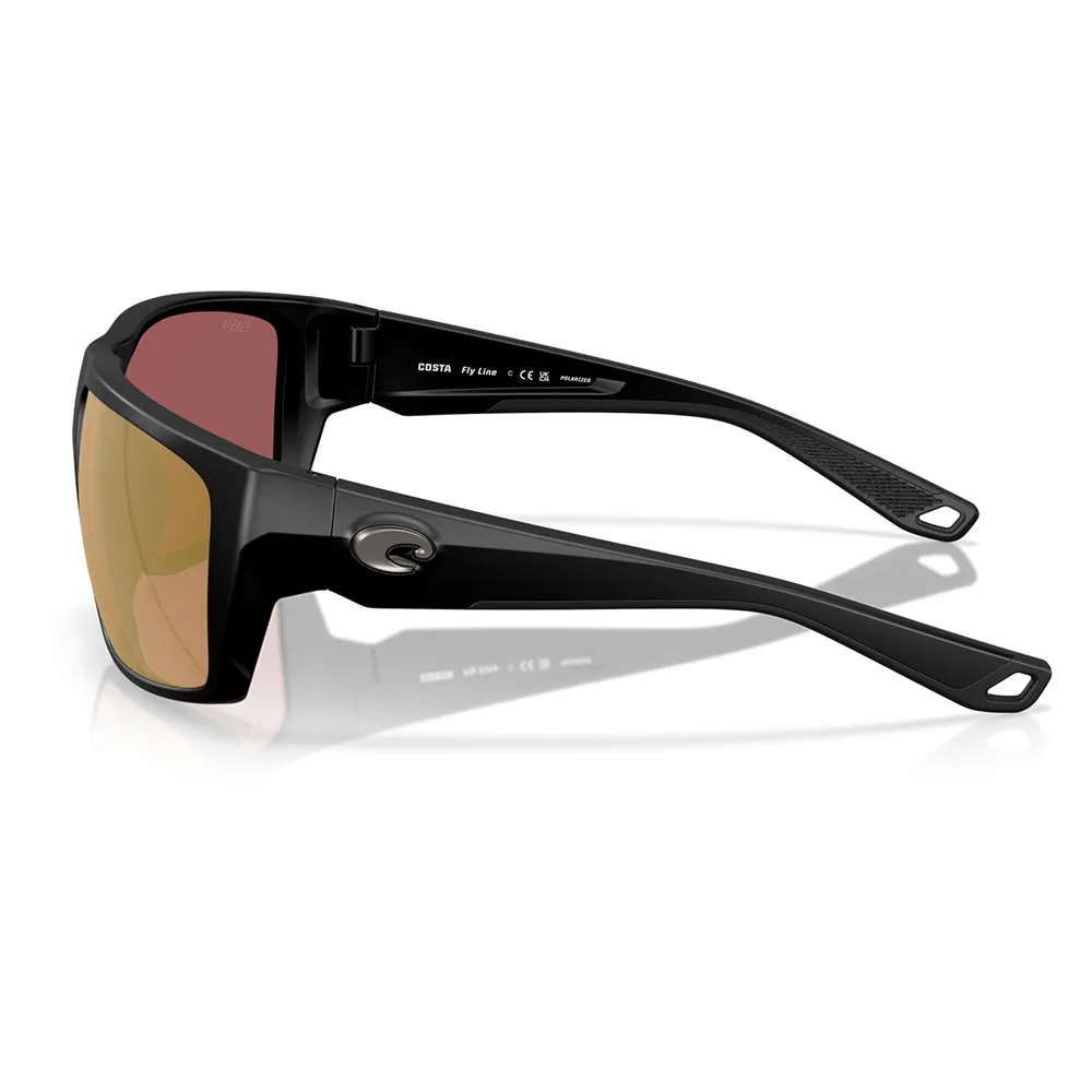 Купить Costa 06S9129-91290564 поляризованные солнцезащитные очки Fly line Matte Black 6 Gold Mirror 580G/CAT3 7ft.ru в интернет магазине Семь Футов