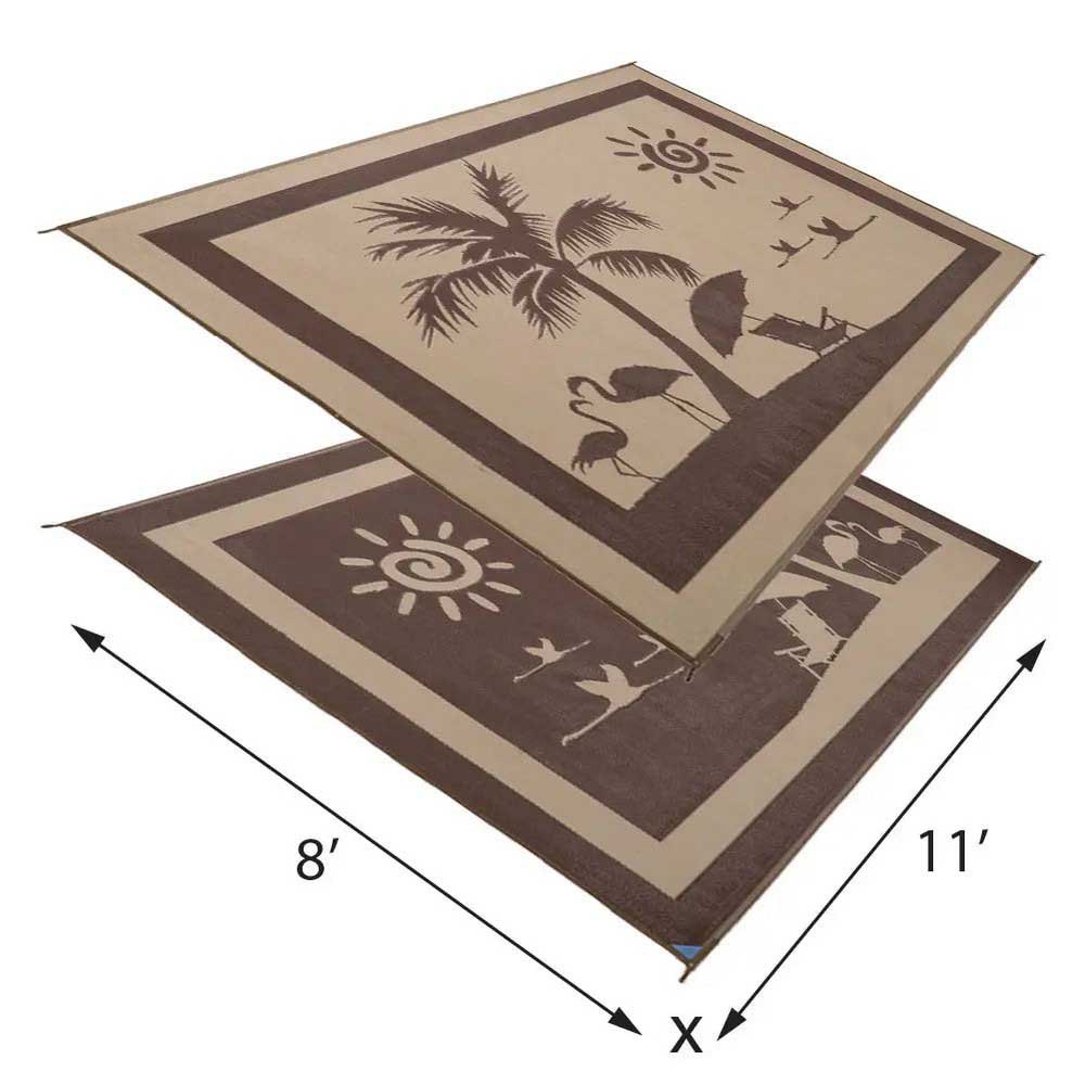 Купить Stylish camping 672-BP8117 ковер Beach Paradise  Brown / Beige 2.43 x 3.35 m 7ft.ru в интернет магазине Семь Футов