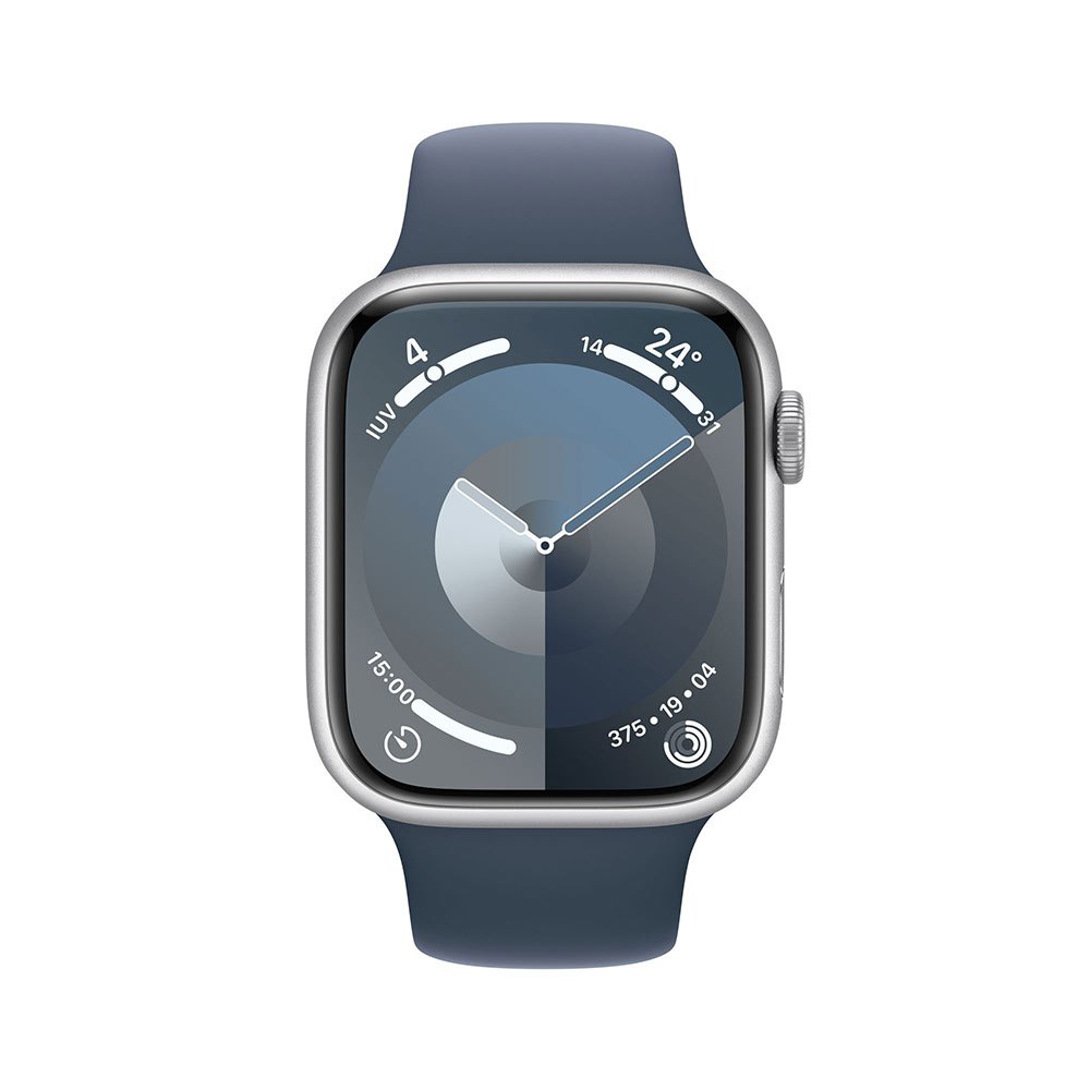 Купить Apple MR9D3QL/A Watch Series 9 GPS 45 mm Голубой  Silver / Storm Blue S-M 7ft.ru в интернет магазине Семь Футов