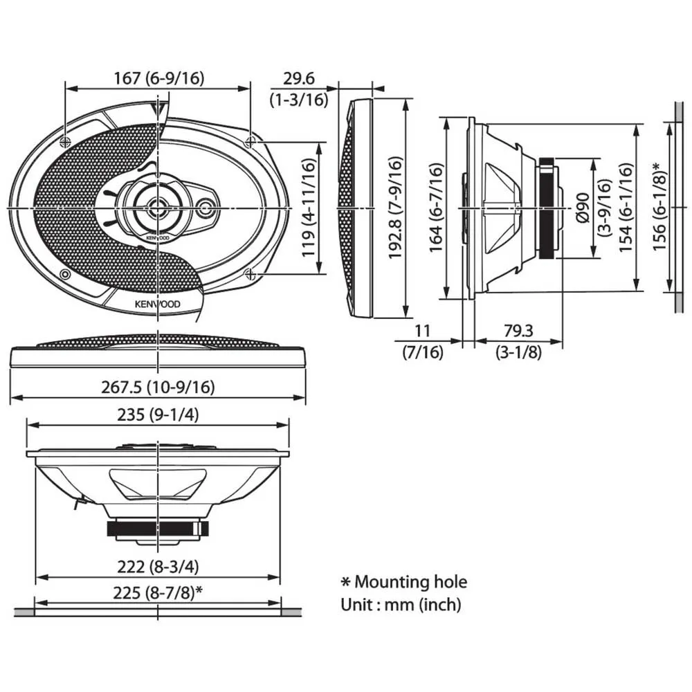 Купить Kenwood kfcs6977ex Коаксиальные динамики KFC-S6977EX Black 35x25x15 7ft.ru в интернет магазине Семь Футов