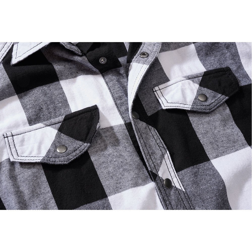 Купить Brandit 4031-46-3XL Рубашка Check Белая  White / Black 3XL 7ft.ru в интернет магазине Семь Футов