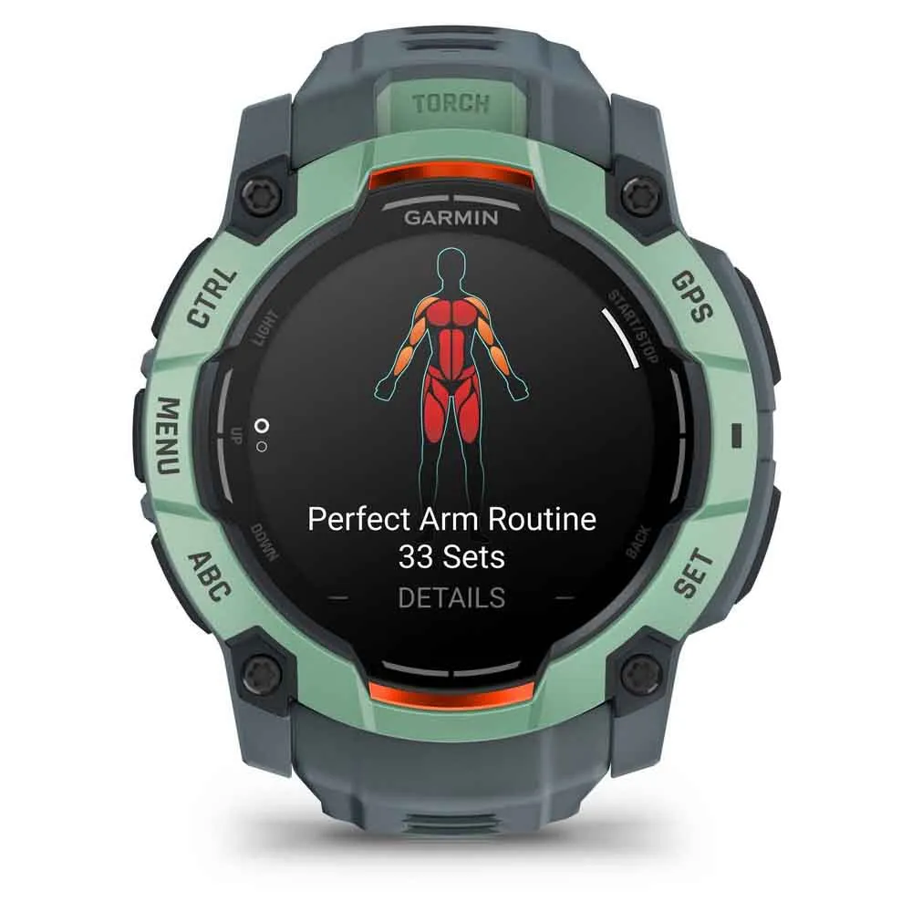 Купить Garmin 010-03020-01 Часы Instinct 3 50 mm Amoled Зеленый  Green / Grey 7ft.ru в интернет магазине Семь Футов