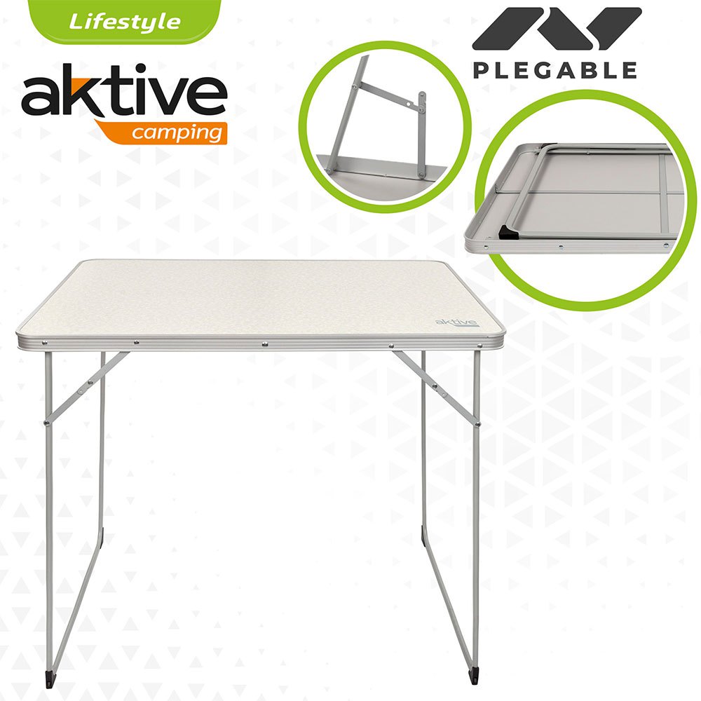 Купить Aktive 52867 Складной стол для кемпинга 80x60x70cm Белая White 7ft.ru в интернет магазине Семь Футов