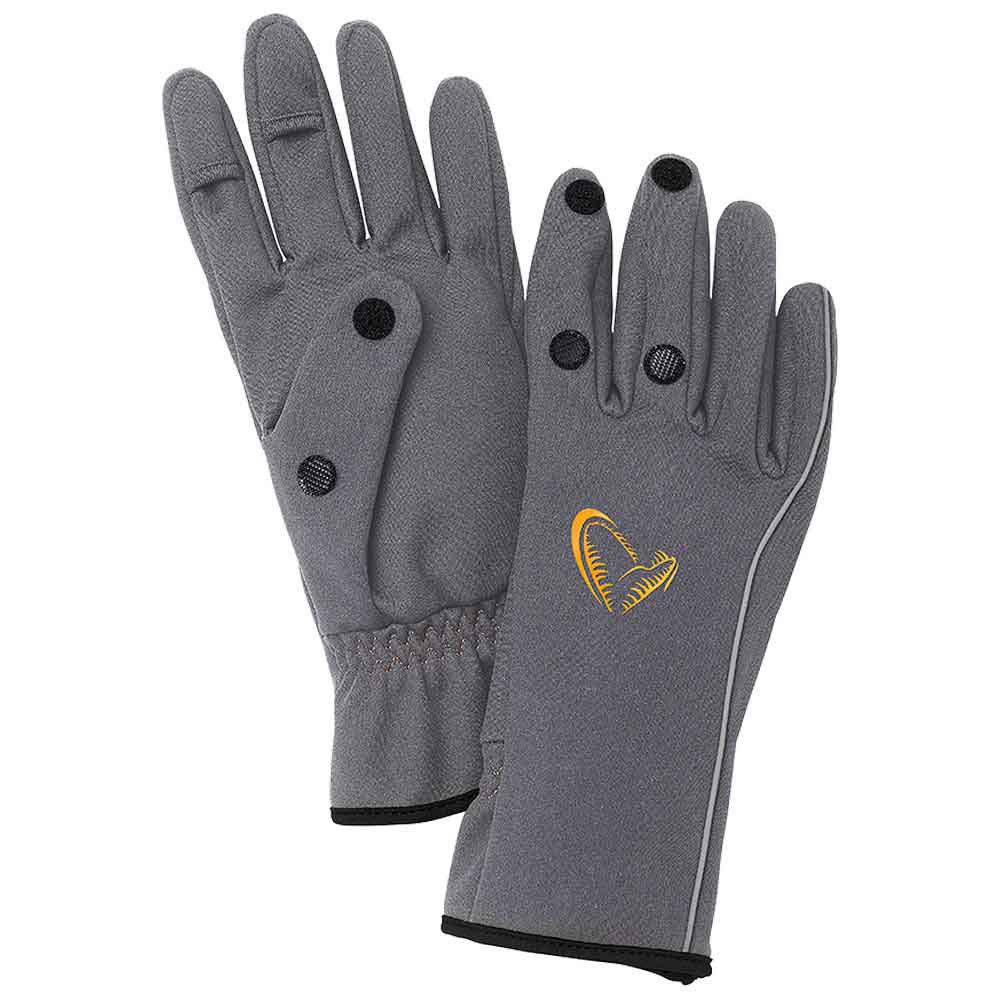 Купить Savage gear 76459 Перчатки Softshell Серый  Grey M 7ft.ru в интернет магазине Семь Футов