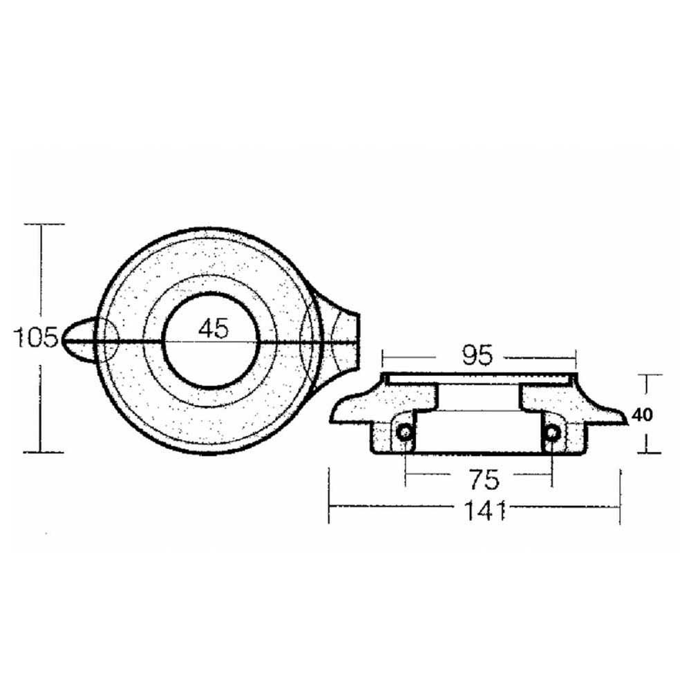 Купить Tecnoseal 2626535 Sail Drive 2002/2003 Цинк Воротник Анод  Silver 7ft.ru в интернет магазине Семь Футов