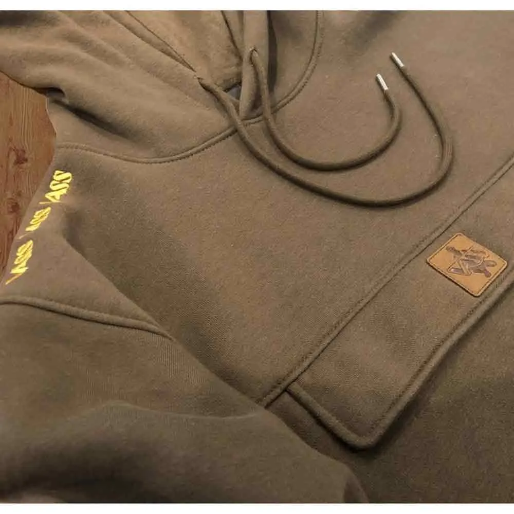 Купить Vass VQ557/07/M Толстовка с капюшоном Culture Коричневый Khaki Green M 7ft.ru в интернет магазине Семь Футов