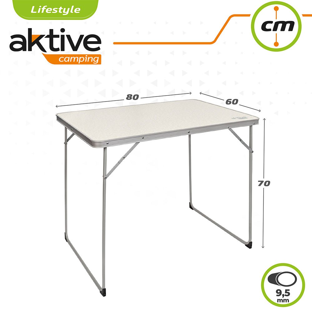 Купить Aktive 52867 Складной стол для кемпинга 80x60x70cm Белая White 7ft.ru в интернет магазине Семь Футов