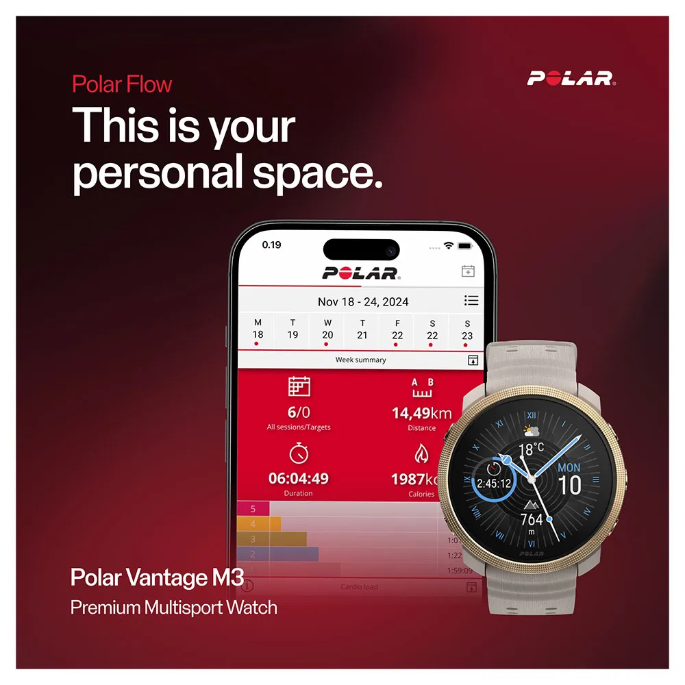 Купить Polar 900112399 Часы Vantage M3 Золотистый  Greige / Gold 7ft.ru в интернет магазине Семь Футов
