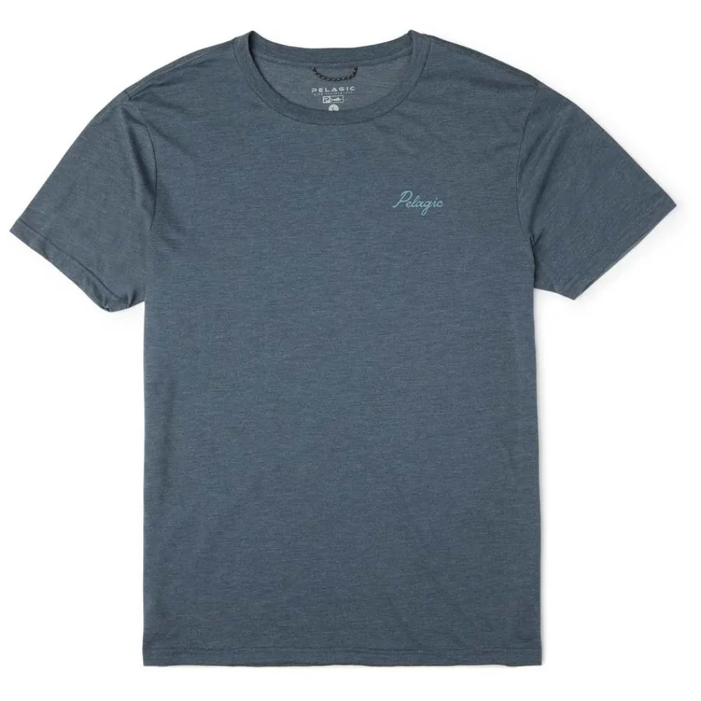 Купить Pelagic 1172261000-hpt-m Футболка с коротким рукавом Premium Tri-Blend Lines In Heather Petrol 30x20x5 7ft.ru в интернет магазине Семь Футов