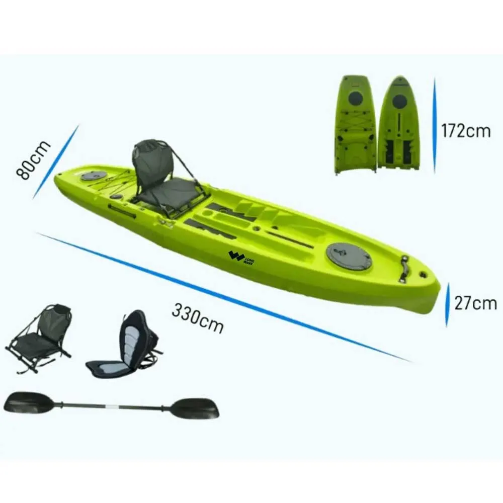 Купить Longwave LONGWAVE11 Модульный Каяк Eagle solo Зеленый Green 330 x 80 cm 7ft.ru в интернет магазине Семь Футов
