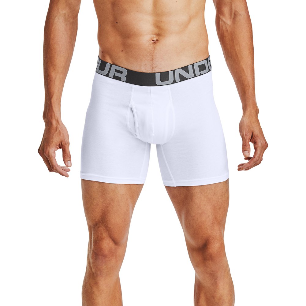 Купить Under armour 1363617-100-MD Боксёр Charged Cotton 6´´ 3 Единицы Белая White / White M 7ft.ru в интернет магазине Семь Футов