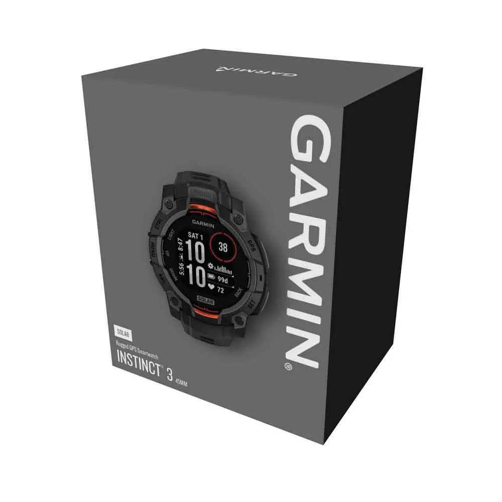 Купить Garmin 010-02934-00 Часы Instinct 3 45 mm Solar  Black / Black 7ft.ru в интернет магазине Семь Футов