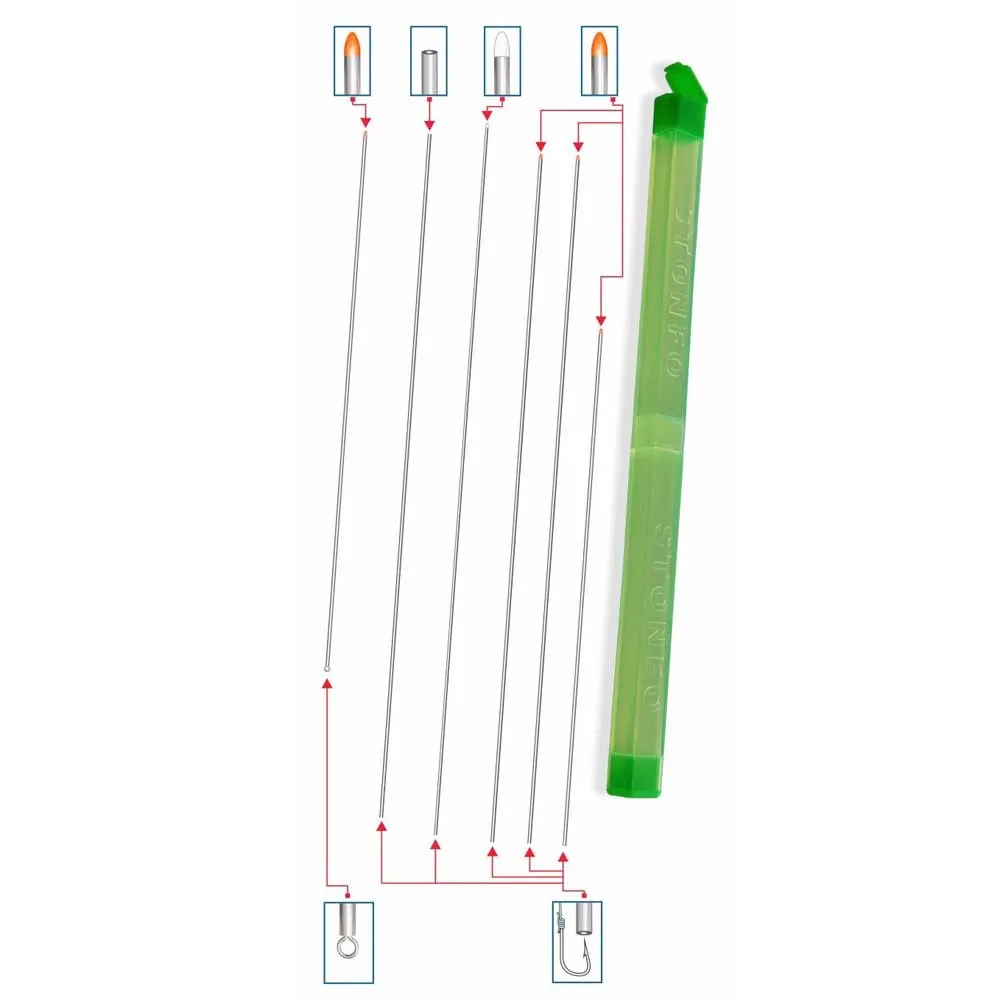 Купить Stonfo 676 Набор рыболовных игл 7  Grey / Green 20 cm 7ft.ru в интернет магазине Семь Футов