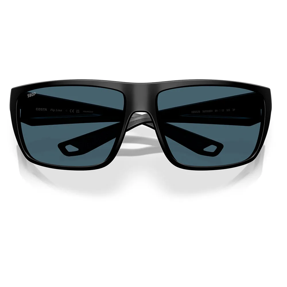 Купить Costa 06s9129-91290864 поляризованные солнцезащитные очки Fly line Matte Black 3 20x10x10 Gray 580P/CAT3 7ft.ru в интернет магазине Семь Футов