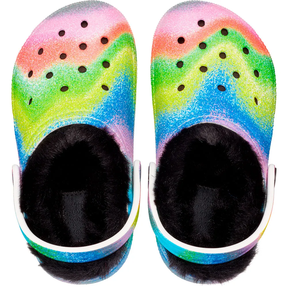 Купить Crocs 208095-94s-c5 Деревянные башмаки Classic Lined Spray Dye White / Multi 35x25x15 EU 20 7ft.ru в интернет магазине Семь Футов