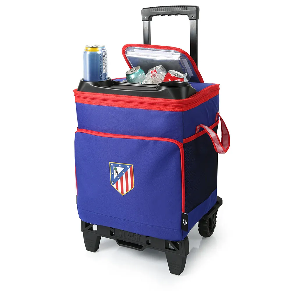 Купить Atletico de madrid azat20240030 Портативный холодильник с тележкой на 50 банок Blue 34x28x35 7ft.ru в интернет магазине Семь Футов