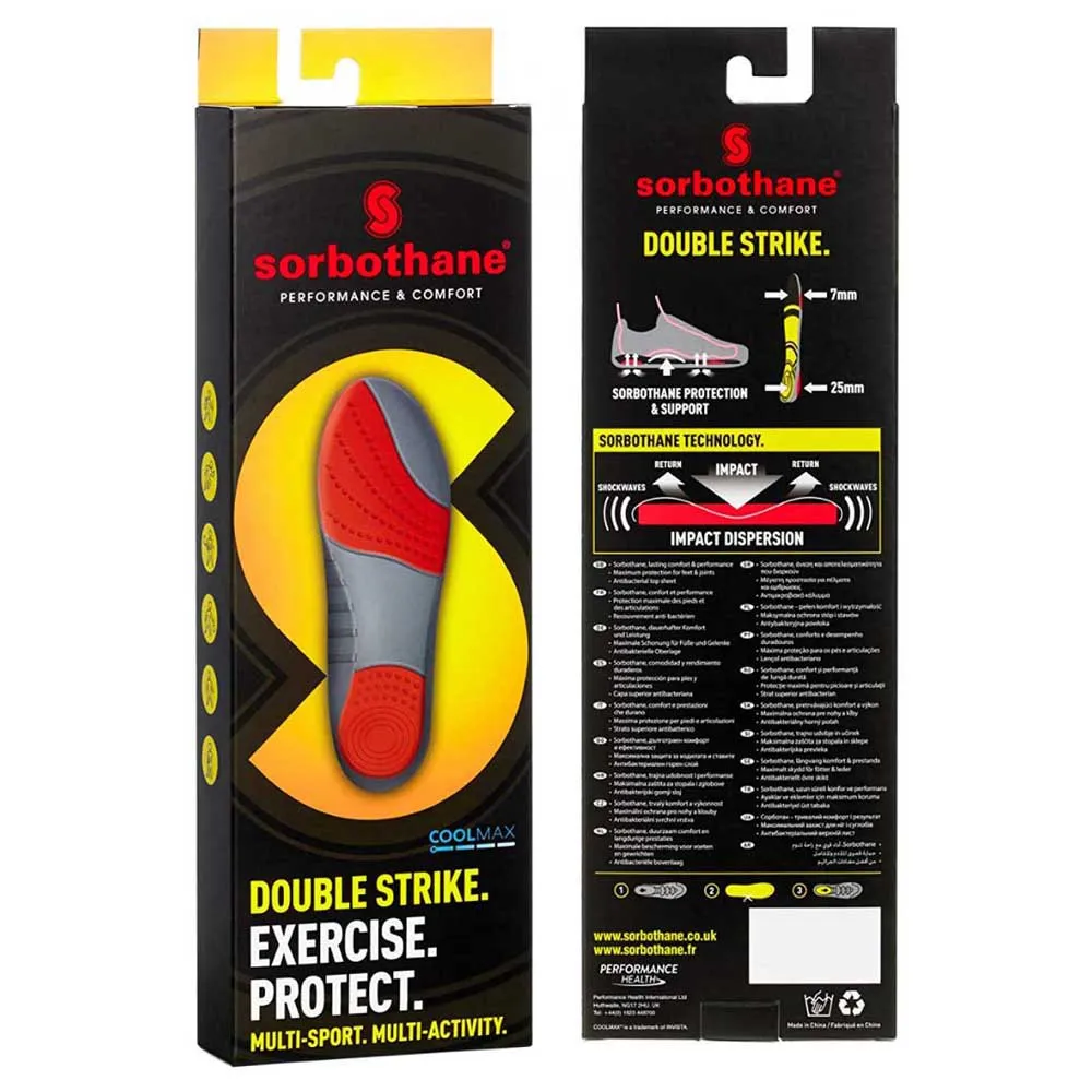 Купить Sorbothane sorbdouble-46/48 стелька Double Strike Red / Grey 10x10x5 EU 46-48 7ft.ru в интернет магазине Семь Футов