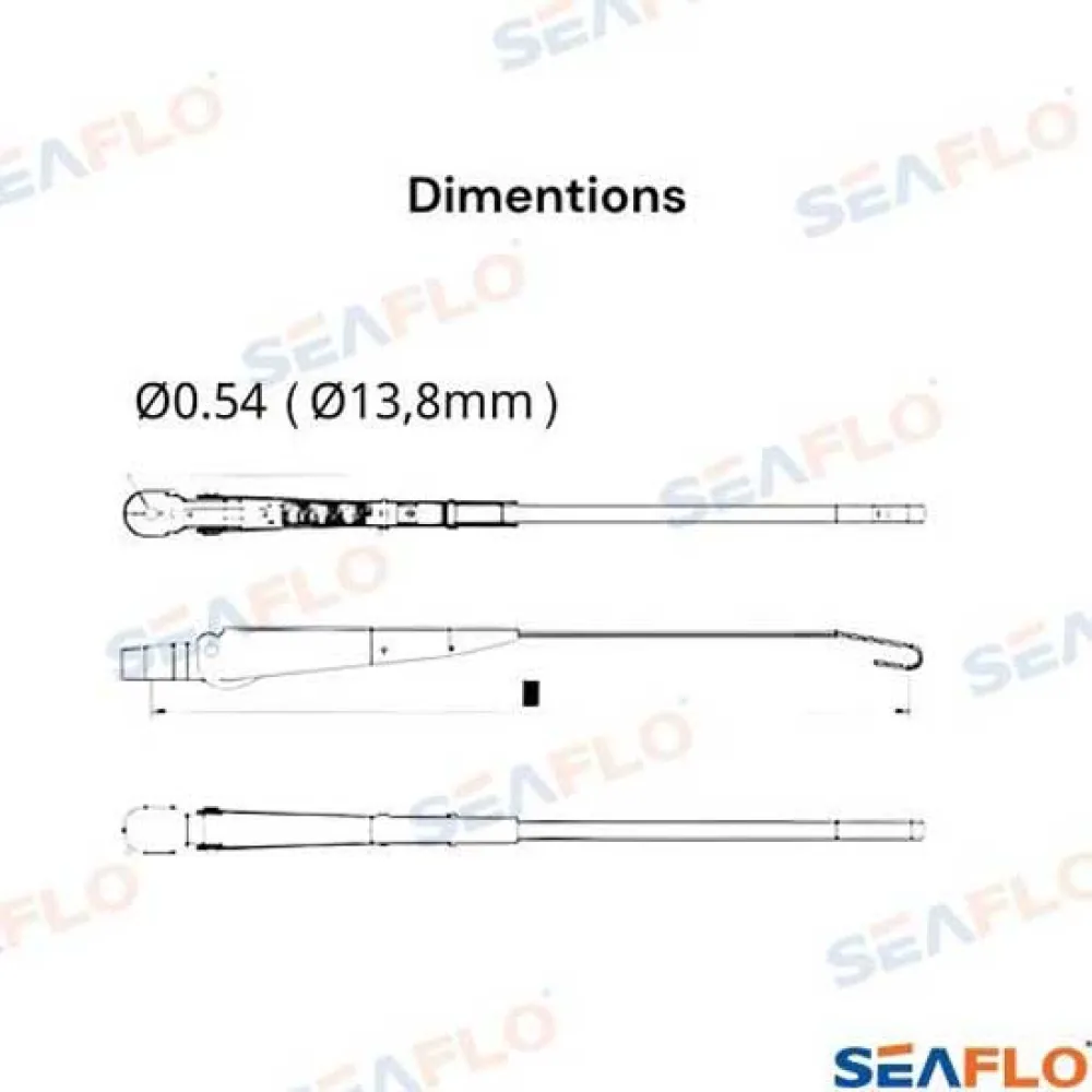 Купить Seaflo sfwa144001 рычаг стеклоочистителя 310-440 mm Grey 32x10x10 7ft.ru в интернет магазине Семь Футов
