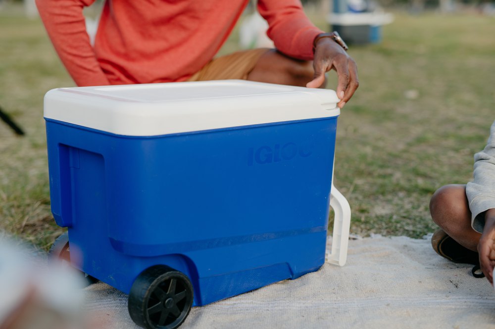 Купить Igloo coolers 34528 Wheelie Cool 38 36L Жесткий портативный холодильник на колесах Blue 7ft.ru в интернет магазине Семь Футов