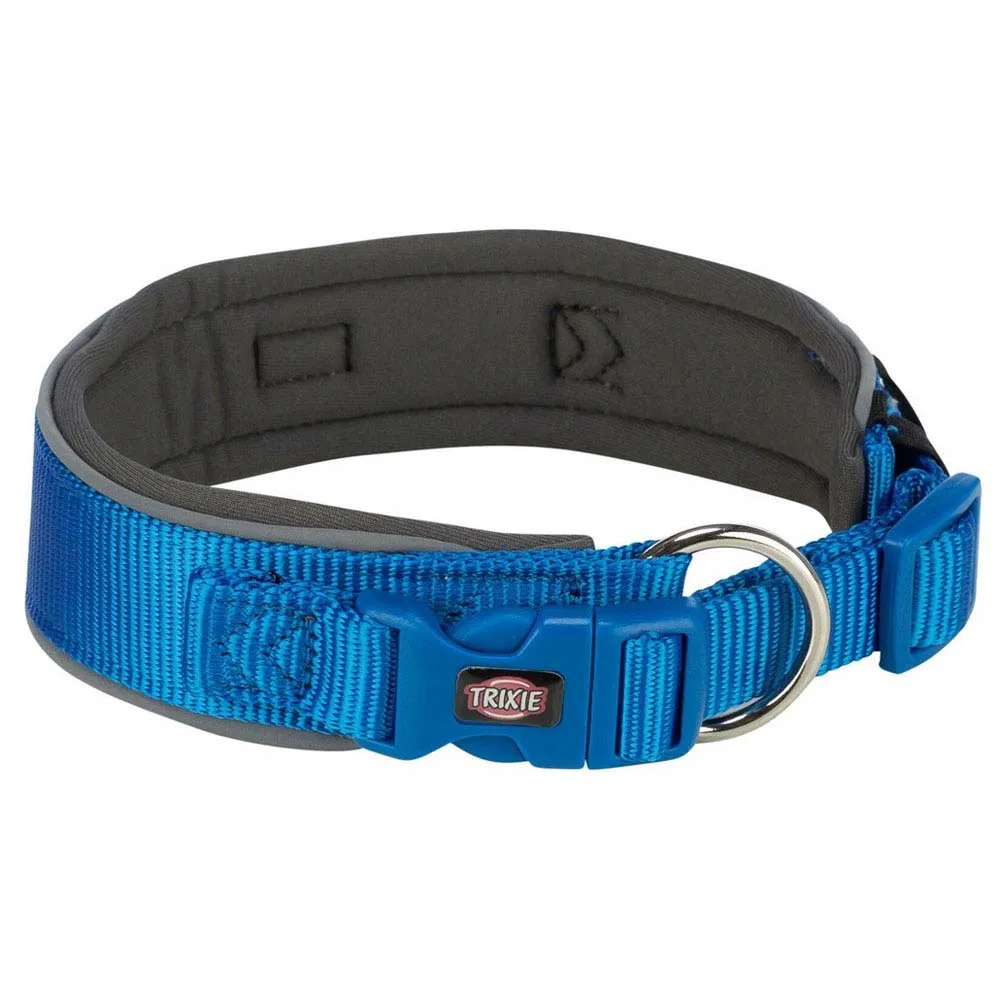 Купить Trixie 1995902 ошейник для собак Premium  Cobalt Blue / Graphite L–XL 7ft.ru в интернет магазине Семь Футов