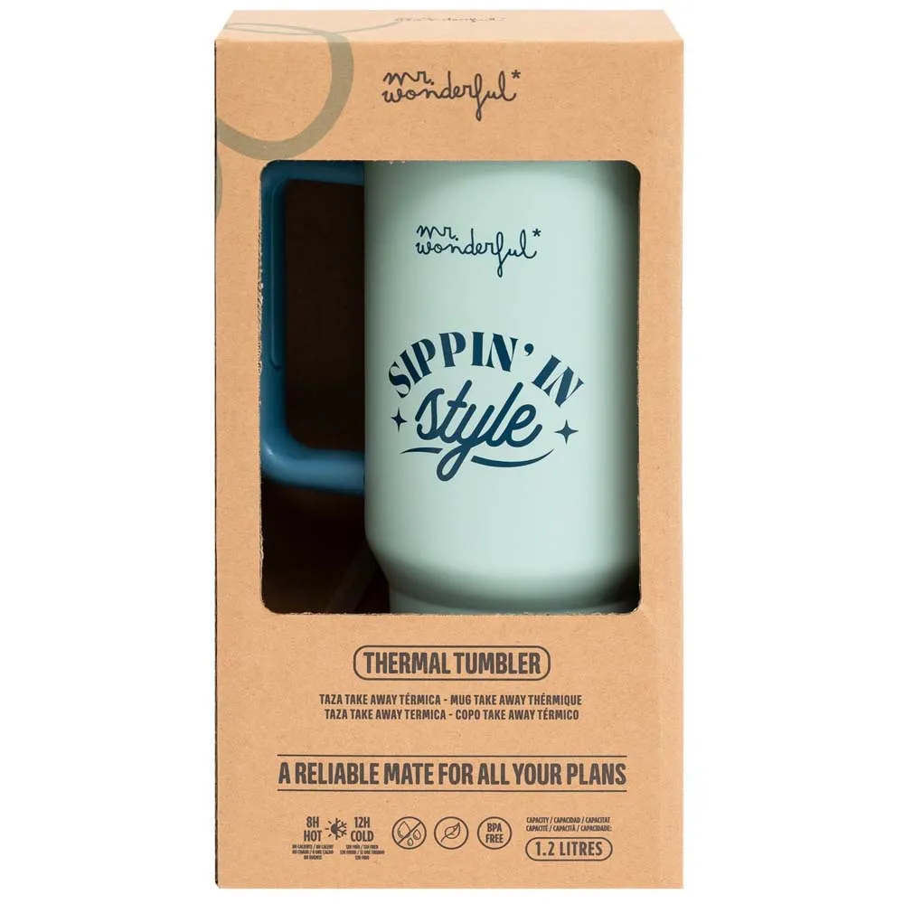 Купить Mr wonderful 8445641052612 термос Sippin´ in Style Green 27x12x10 7ft.ru в интернет магазине Семь Футов