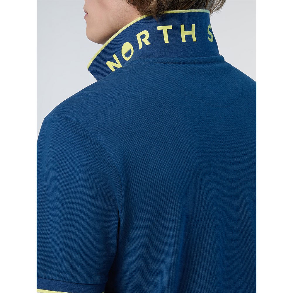 Купить North sails 692452-0787-XS Поло с короткими рукавами Collar W Striped In Contrast Голубой Dark Denim XS 7ft.ru в интернет магазине Семь Футов