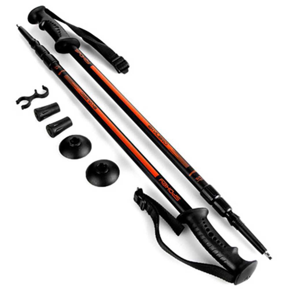 Купить Spokey 923971 Ekvilibro Поляки Серебристый  Black / Orange 105-135 cm 7ft.ru в интернет магазине Семь Футов