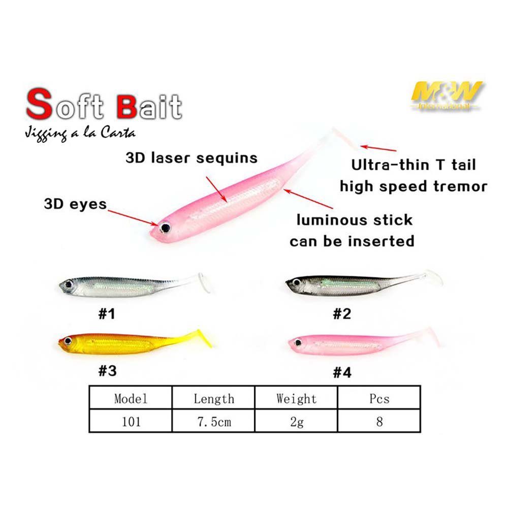 Купить M&W International ACMWPS1014 101 Мягкая приманка 75 mm 4 7ft.ru в интернет магазине Семь Футов