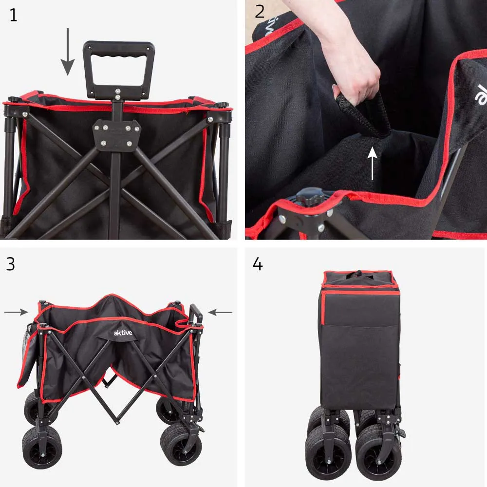 Купить Aktive 62373 складной столик для тележки 360º Black / Red 7ft.ru в интернет магазине Семь Футов