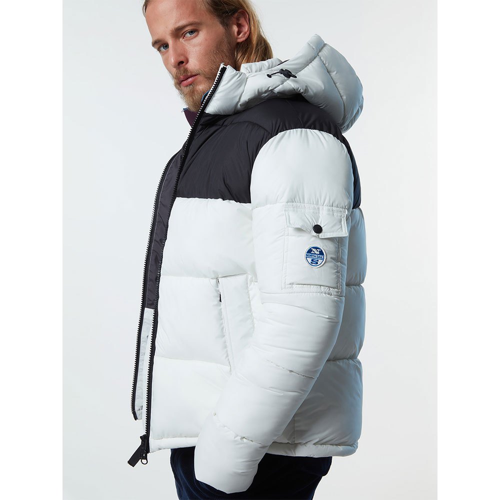 Купить North sails 603224-C004-L Куртка Beam Puffer Серый  Black / White L 7ft.ru в интернет магазине Семь Футов